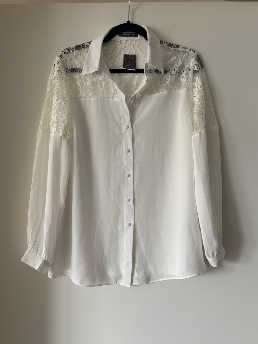 Lace Button-Down Blouse in size medium